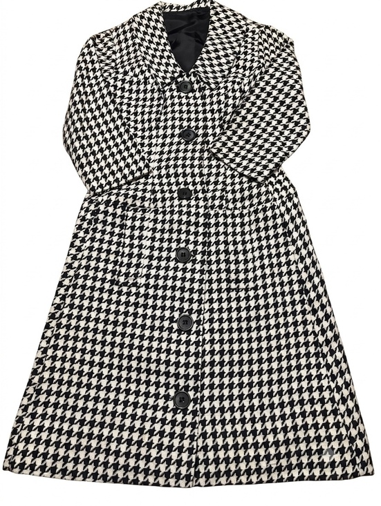Jackets & Blazers - Vintage 1960s/70s Black & White Houndstooth Union-Made Mod Coat